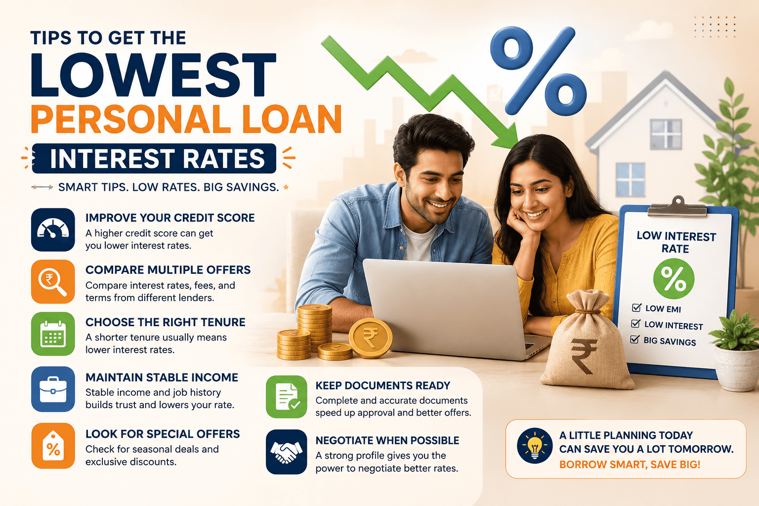 Tips to Get the Lowest Personal Loan Interest Rates